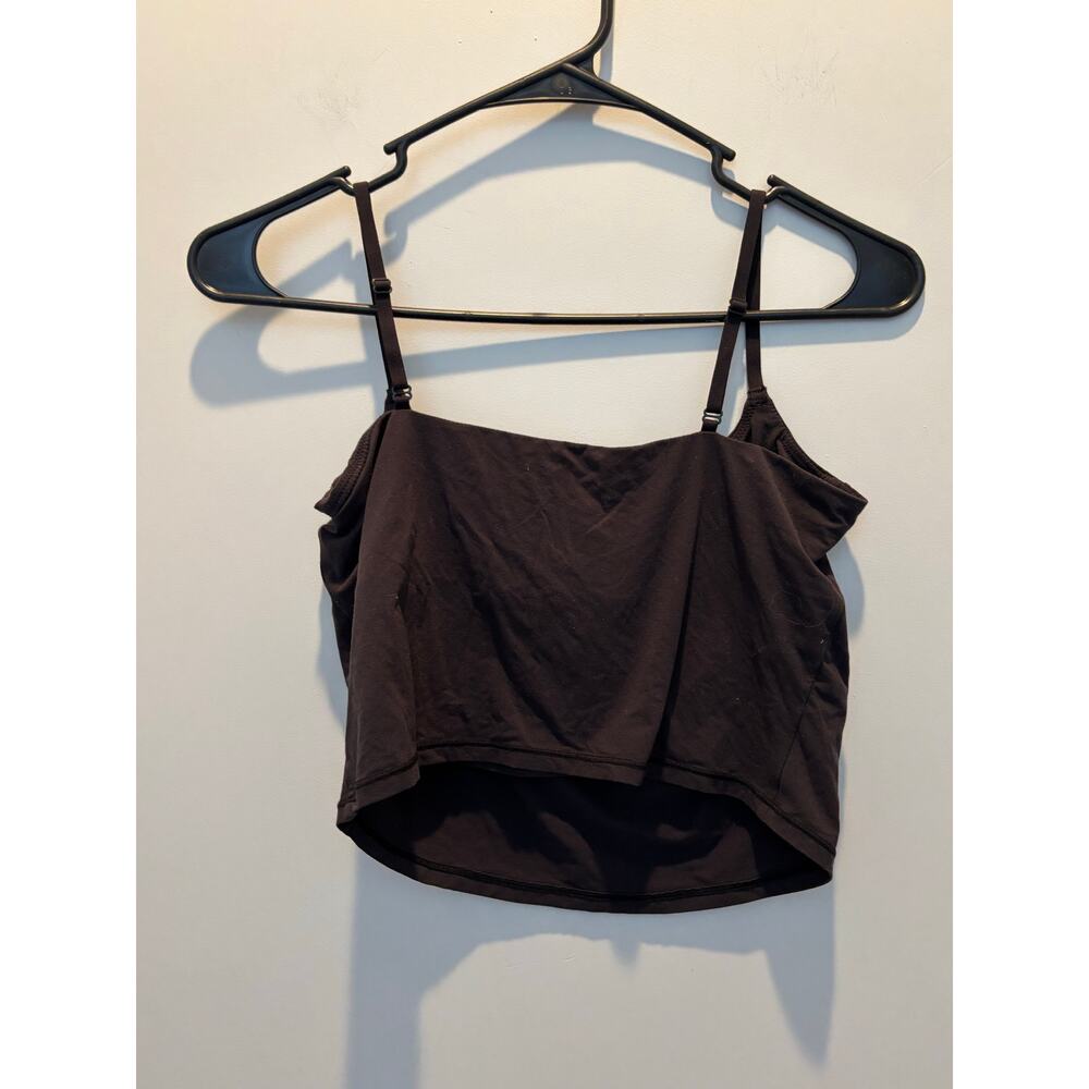 SKIMS FITS EVERYBODY BLACK CROPPED CAMI SIZE XL NWT - Picture 3 of 5
